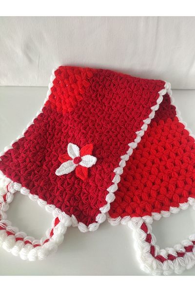 HANIMKIZ Hand Knitted Long Fiber Dowry Rectangular Floral Fiber