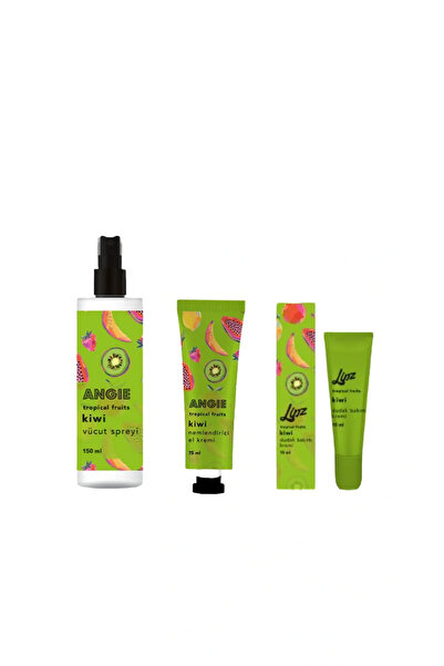 Angie Tropical Fruits Vücut Spreyi ,lip Balm Ve El Kremi 3'lü Set