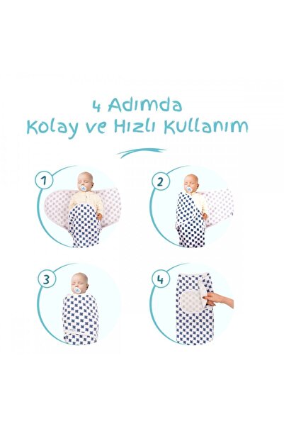 Sevi Bebe Mommyslab Mağaza 0 -3 Ay Desenli Yeni Sezon Kundak %100 Pamuk - Yeni