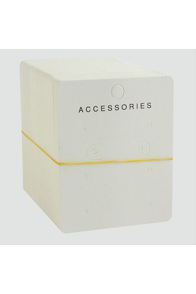 Bijuteri Net 6 Holes White Luxury Earring Card