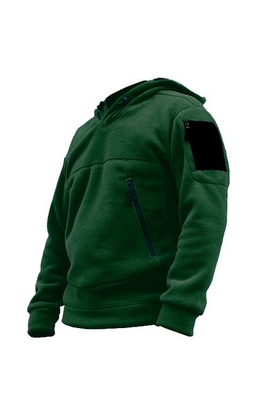 GENIUS STORE Men's Polar Outdoor Hooded Kombat Tactical Pocket Polar
