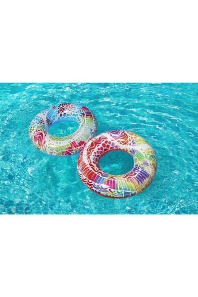 BESTWAY Red Inflatable Ring with Phosphorescent Handle 91 cm 36084