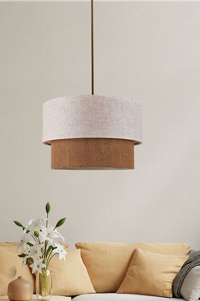 Eslight Jute Cake Single Pendant Lamp Chandelier Ej44