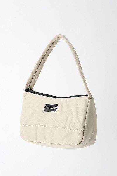 Rays 9203 Model Embroidered Cream Baguette Bag