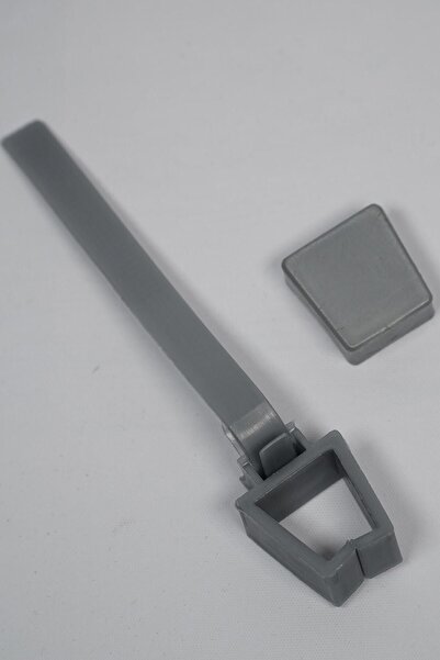 Konur Store Rustik Perde Korniş Ray Kelepçesi Ve Kapak (4 ADET-GÜMÜŞ RENGİ)