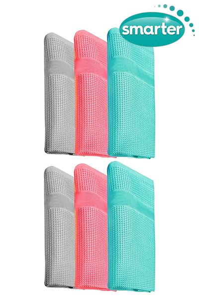 SMARTER Premium Microfiber Cleaning Cloth 6 Pieces