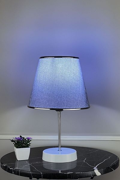 Eslight Y13 Model Gray Chrome Striped Modern Lampshade