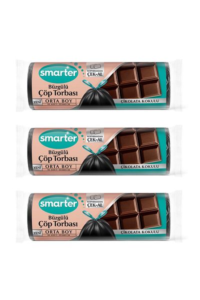SMARTER 3 Medium Drawstring Chocolate Garbage Bags (Dump Bag)