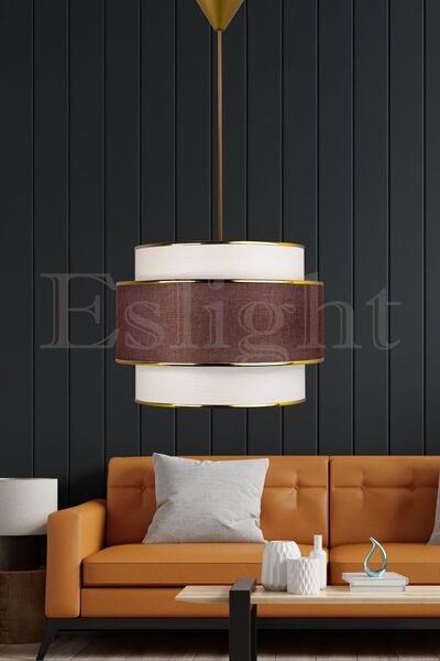 Eslight Milas Tekli Modern Sakıt Avize Koyu Kahve