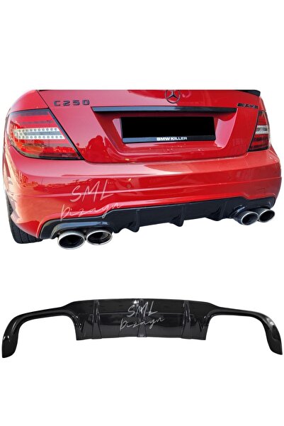 SML Dizayn Mercedes W204 C180 2011-2014 Difüzör Makyajlı Kasa Amg Plastik W20...