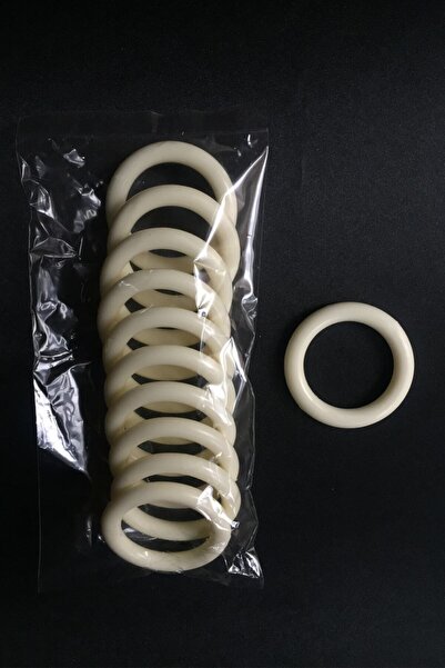 Konur Store Rustik Perde Halkası Krem Rengi- 10 Adet