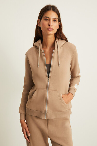 GRIMELANGE Γυναικεία φούτερ με 3 κλωστές, ζεστή κουκούλα, βιζόν