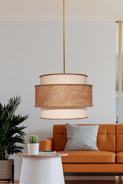 Eslight Chandelier Milas Wicker Pendant Lamp - EM36