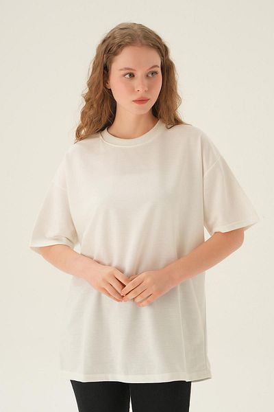 Rays 1633 Model Ecru Tricou supradimensionat