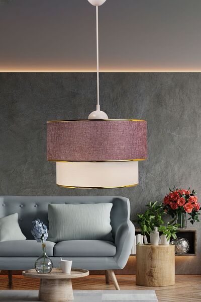 Eslight Sakız Modern Tekli Sarkıt Avize Gül Kurusu Es-sk07