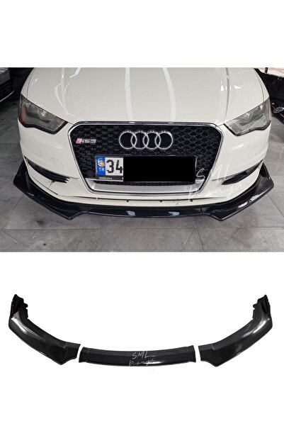SML Dizayn Audi A3 Hb-sedan 2013-2016 3 Parça Ön Lip (PLASTİK) A3 Ön-bodykit-...