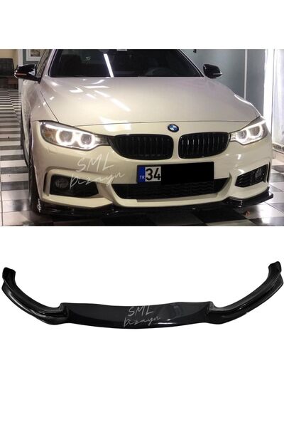 SML Dizayn Bmw F32-f33-f36 M Tech Tek Parça Ön Lip (PLASTİK) F32-f33-f36 Ön-b...