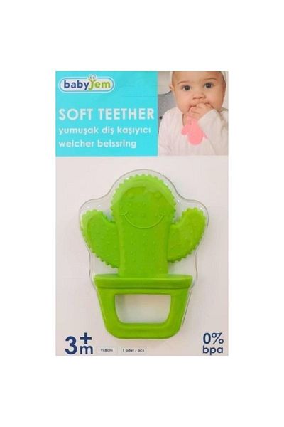 Babyjem عضاضة الصبار باللون الأخضر الفاتح