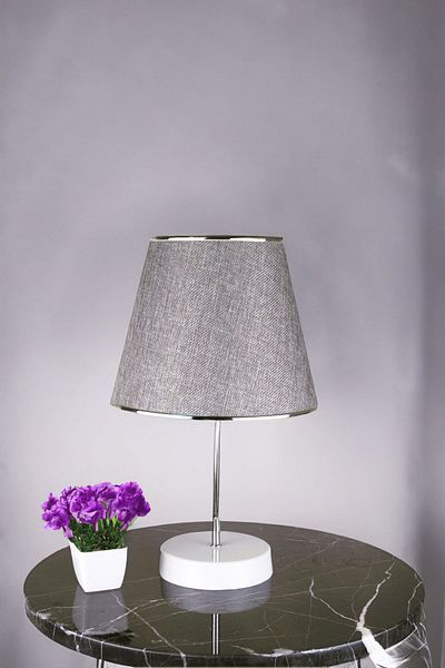 Eslight Y13 Model Gray Chrome Striped Modern Lampshade