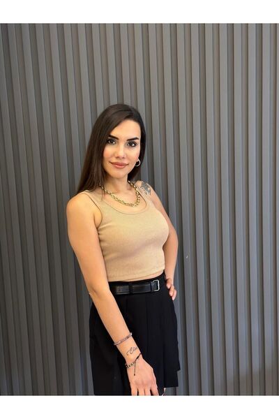 JUST MAY Κορδόνι Mink Crop Tank Top