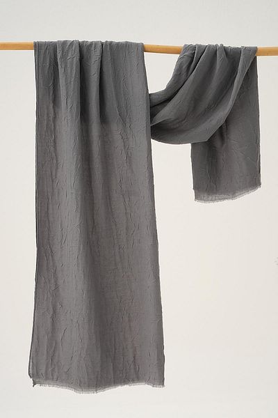 Rays 5675 Bamboo Dark Gray Crochet Shawl
