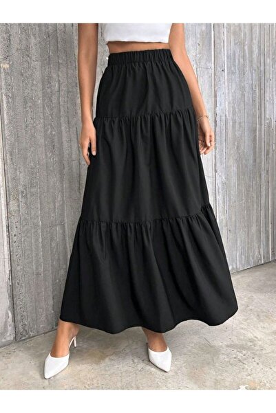 MERİT FASHION Long RuFFle Skirt