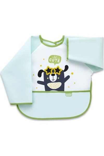 Babyjem Poli Muşamba Kollu Mama Önlüğü 034 Yesil