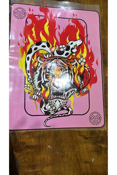Gönülden Tasarım Yellow Red Lion Transfer Printed T-Shirt - 42x30 cm, Iron-On