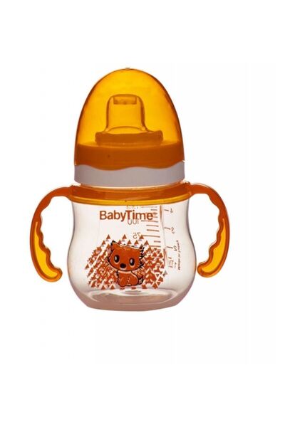 Babytime BT106 Drip Resistant Glass with Handle 150ml - Orange