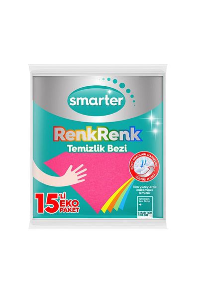SMARTER Colorful Cleaning Cloth 15 Pack