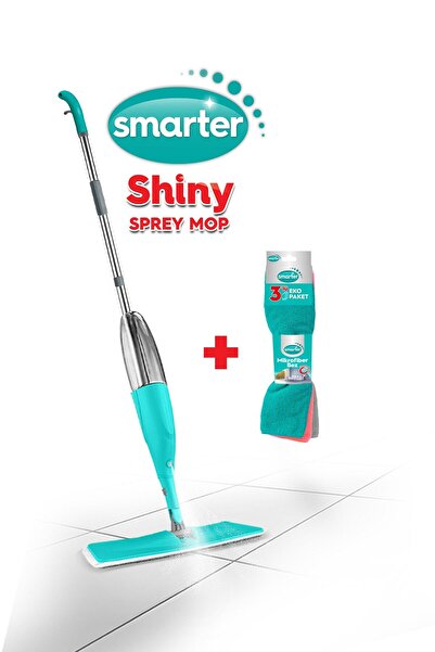 SMARTER Shıny Sprey Mop Mikrofiber 3 Lü Temizlik Mop Paspas Temizlik Seti