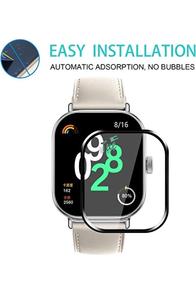 Nezih Case Xiaomi Redmi Watch 4 Tam Uyumlu Full Kaplayan Güçlendirilmiş Flexible Ekran Koruyucu
