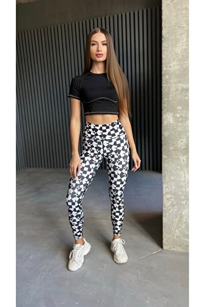 4upower Colanți Checker B023