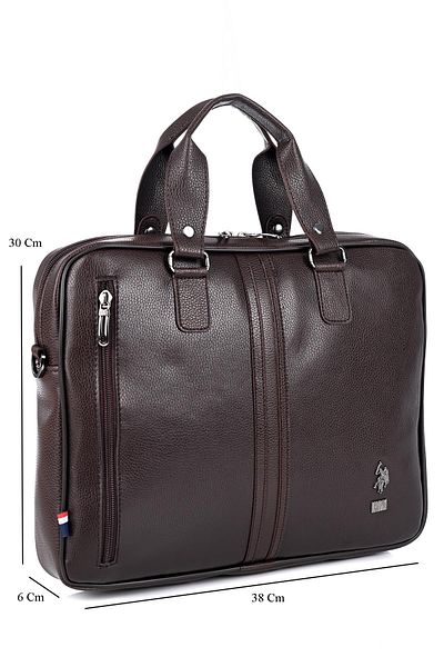 U.S. Polo Assn. Πόλο Ασν των ΗΠΑ. 6752 Ανδρικός Χαρτοφύλακας Καφέ