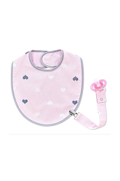 Babyjem Kız Çocuk Pembe Emzik Askılı Mama Önlüğü