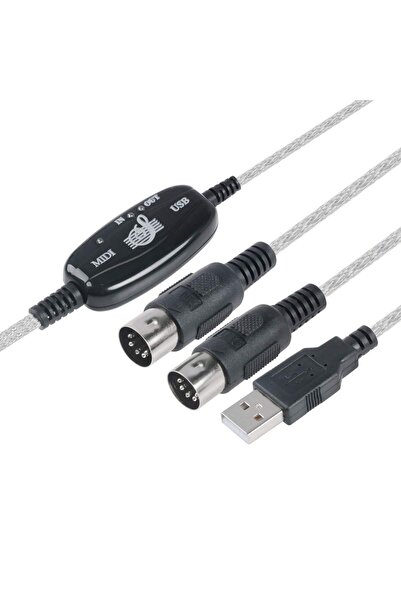 aogo Usb Midi Kablo 5 Pin Din Kablo Usb Çevirici Klavye Org Midi Müzik Düzenleme Kablosu 1 In 1 Out Mıdı
