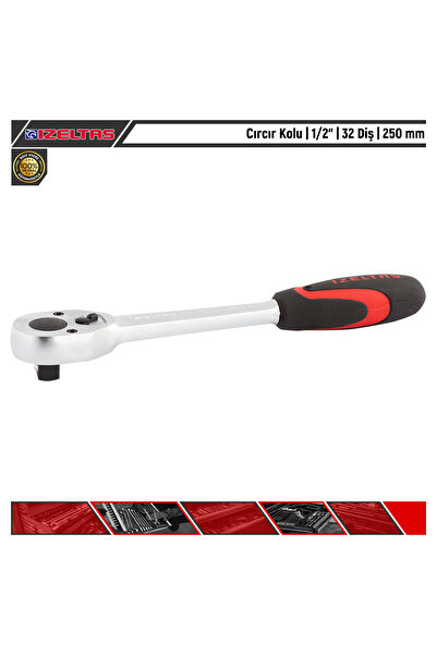 İzeltaş Cırcır Kolu | 1/2” | 32 Diş | 250 mm
