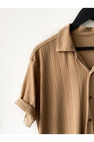 ByKarahan Мъжка риза Oversize от истински дървосекач