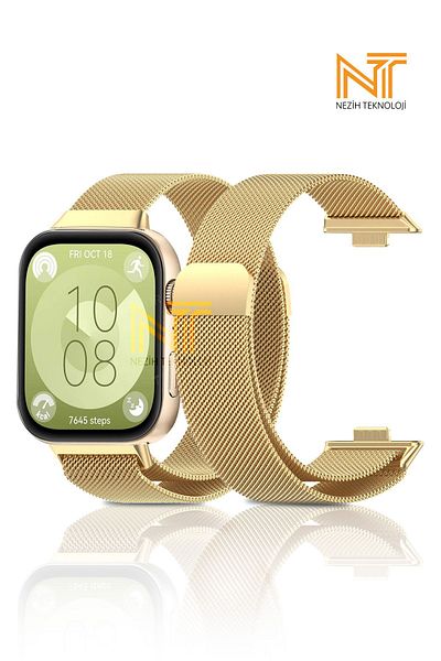 Nezih Case ساعة Huawei Watch Fit 3 / Fit 4 / Fit 4 Pro المتوافقة مع سلك ميلانو المعدني المغناطيسي العملي