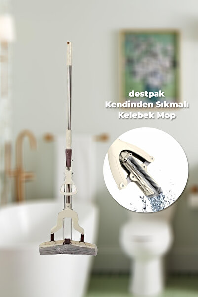 Destpak Kelebek Mop Kendinden Sıkmalı Mop - Su Emici ve Temizleyici Süngerli ...