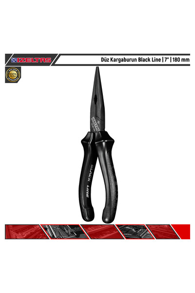 İzeltaş Düz Kargaburun Black Line | 7" | 180 mm