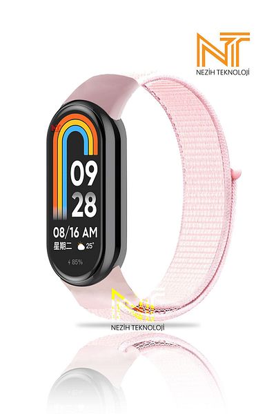 Nezih Case Xiaomi Mi Band 8/mi Band 9 تصميم قماش شبكي متوافق مع حزام/حزام رياضي ملون