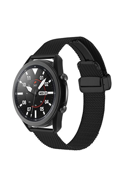 Nezih Case Huawei Watch GT3 46mm / GT4 46mm Uyumlu 22mm Metal Hasır Kordon Gümüş