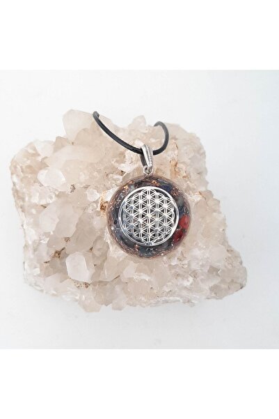 Orgonit Dünyası Yaşam Çiçeği Orgonit Kolye – Ganslı Ve 7 Çakra Taşlı – Orta B...