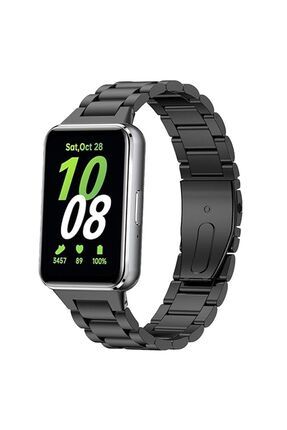 Nezih Case Samsung Galaxy Fit 3 Uyumlu 18mm Metal Baklal Pim Tasar m Paslanmaz Celik Kordon