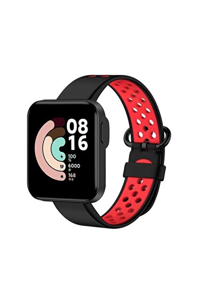 Nezih Case Xiaomi Mi Watch Lite Uyumlu A+ Kalite Nike Delikli Spor Silikon Ko...