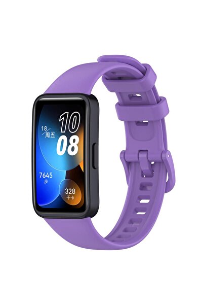 Nezih Case Huawei Band 8/9/10 Uyumlu A Kalite Yumuşak Jel Silikon Kordon Mor