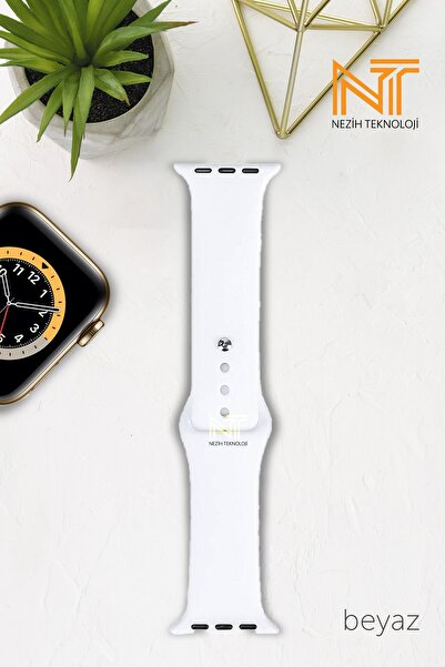 Nezih Case Apple Watch Series 2/3/4/5/6/7/8/9/Se 38-40-41mm Compatible A+ Quality Soft Silicone Sports Band