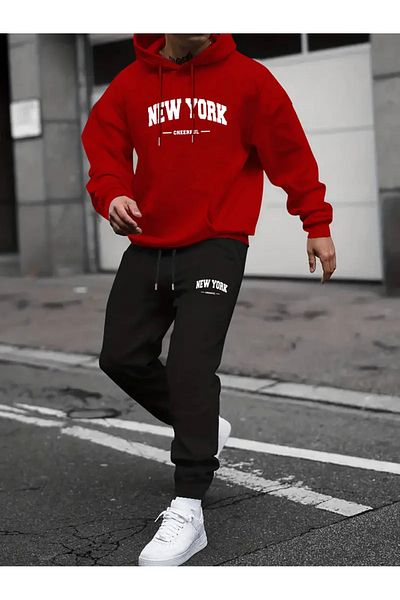 FULL TOLERANCE Σετ αθλητική φόρμα με κουκούλα Newyork Cheerful