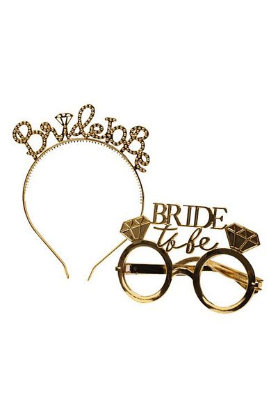 DÜVENCİ TİCARET Gold Colored Crown Glasses Set for One